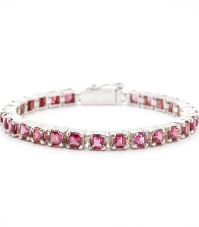 Garnet Tennis Bracelet